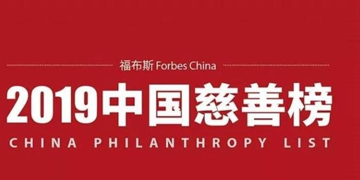 福布斯2019中国慈善榜：许家印、杨国强、马云位列前三